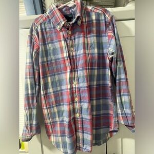 Polo Ralph Lauren Boys button down Shirt  Plaid Blue Pink size S 8